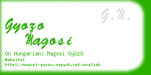 gyozo magosi business card