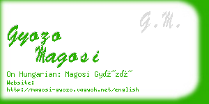 gyozo magosi business card